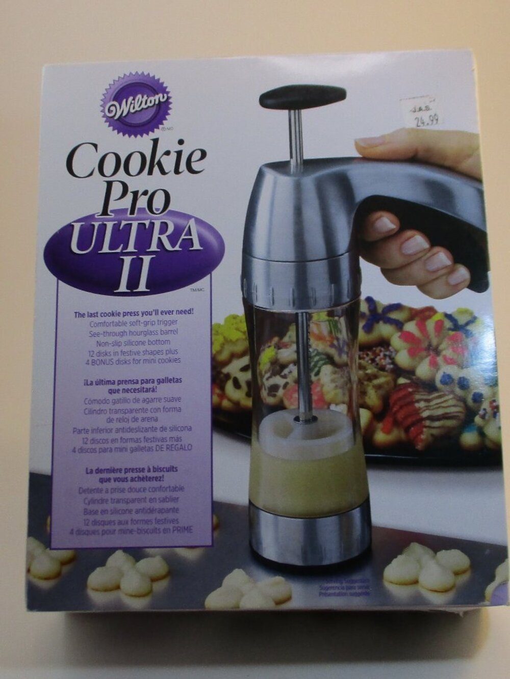 Wilton Cookie Pro Ultra II Cookie Press 14 Shapes Spritz Cookies 2 Missing Discs
